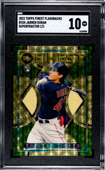 2022 Finest FlashBacks Jarren Duran Superfractor 1/1