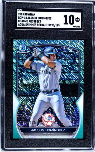 2023 Bowman Jasson Dominguez Aqua Shimmer SGC 10