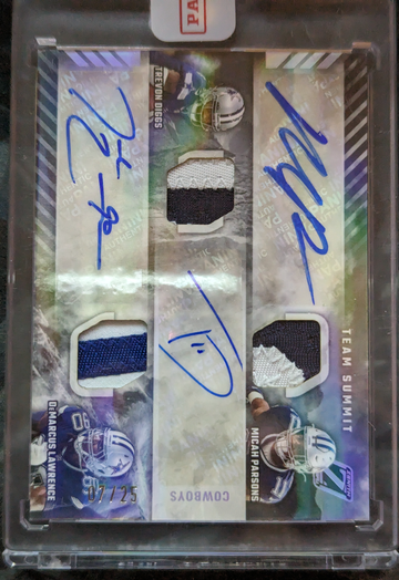 2022 Panini Zenith TRIPLE PATCH AUTO Parsons / Diggs / Lawrence /25