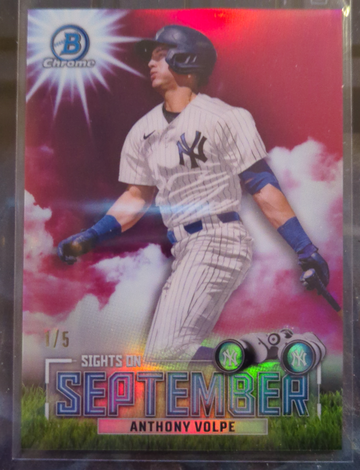2023 Bowman Chrome Anthony Volpe Sights on September Red Refractor /5