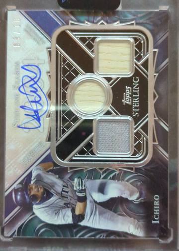 2022 Topps Sterling Triple Relic Auto Ichiro /10