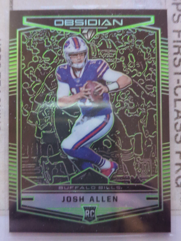 2018 Obsidian Green Etch Rookie Josh Allen /25