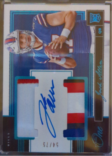 2018 Panini One Josh Allen Blue Rookie Patch Auto /75