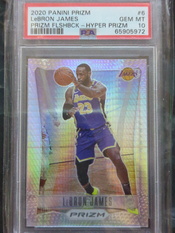 2020 Prizm Flashback LeBron James Hyper Prizm PSA 10 POP 26