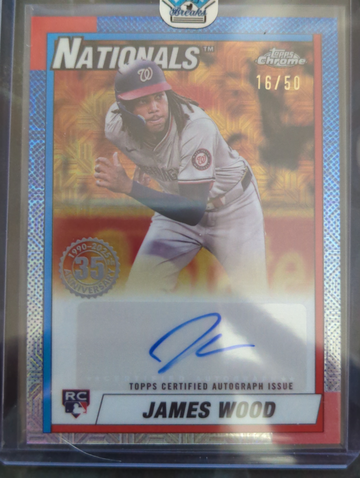 2025 Topps Series 2 James Wood Silver Pack Gold auto /50