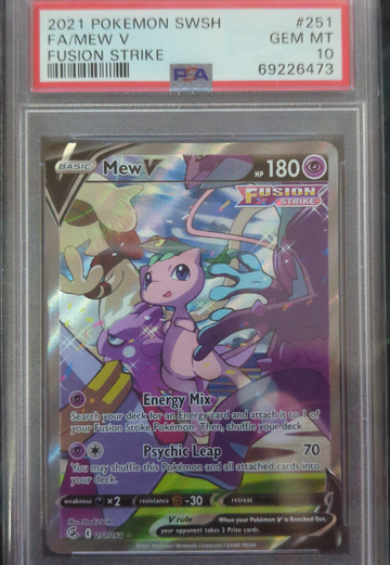 2021 Fusion Strike Mew V PSA 10