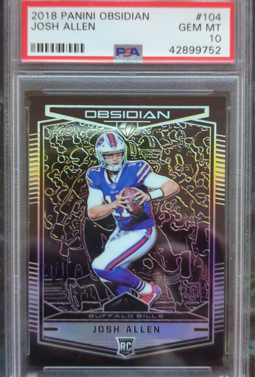 2018 Obsidian Josh Allen Rookie Holo /100 PSA 10