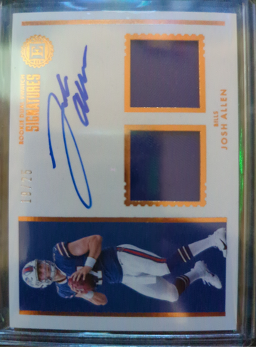 2018 Panini Encased Josh Allen Rookie Dual Swatch Signatures 19/25