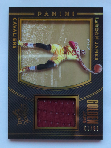 2015 Black Gold Golden Jams LeBron James /99 Game Worn