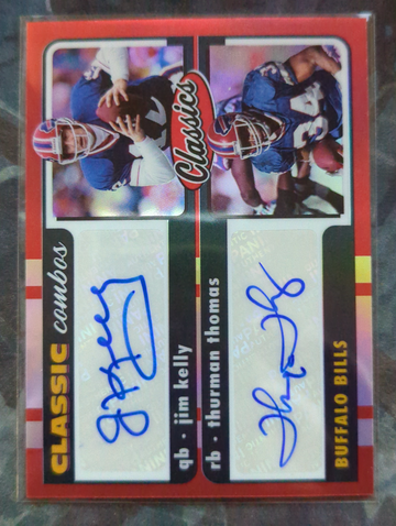 2022 Classics... Classic Combos Dual Auto Jim Kelly/Thurman Thomas /3