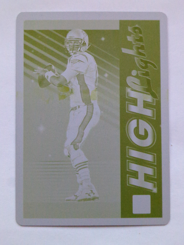 2018 Donruss Tom Brady "HighLights" Yellow Printing Plate 1/1