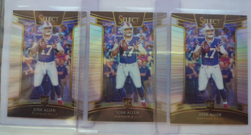3x 2018 Select Josh Allen Rookie Concourse Prizm 