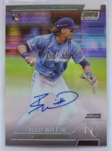 2022 Topps Stadium Club Chrome Rookie Refractor Auto Bobby Witt Jr.