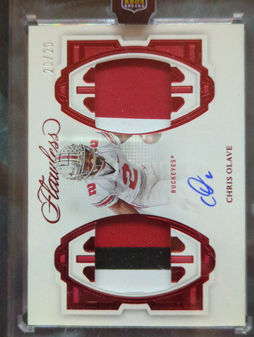 2023 Flawless Collegiate Chris Olave Dual Patch Auto /20
