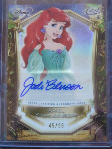 2025 Topps Disney Wonder Chrome Enchantments Auto Ariel / Jodie Benson