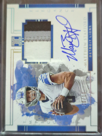 2020 Impeccable Elegance Patch Auto Matthew Stafford 10/10