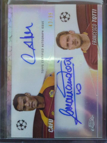 2023-24 Topps Chrome UEFA Cafu/Totti Dual Auto /99