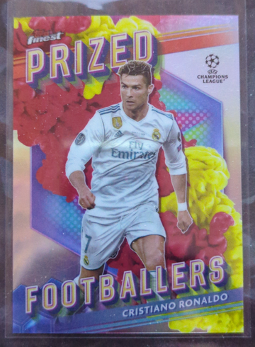 2024 Topps Finest Cristiano Ronaldo Prized Footballers Red/Yellow SP