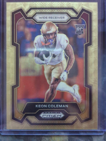 2024 Prizm Draft Picks Keon Coleman Gold Vinyl 1/1