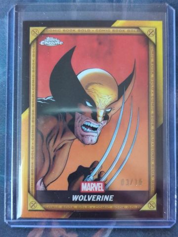 2025 Topps Chrome Deadpool Comic Book Gold /10 ..Wolverine  #1 