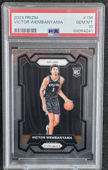 2023 Panini Prizm 136 Victor Wembanyama Rookie RC Graded PSA 10