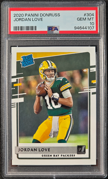 2020 Donruss Jordan Love Rated Rookie RC #304 PSA 10 Packers GEM MINT