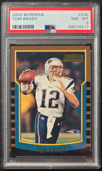 2000 Bowman Football Tom Brady #236 Rookie Card RC Graded PSA 8 NM-MINT 