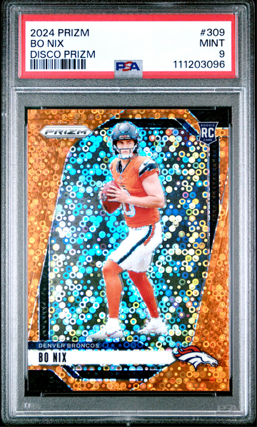 2024 PANINI PRIZM DISCO PRIZM #309 BO NIX ROOKIE RC PSA 9