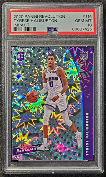 Tyrese Haliburton 2020 Panini Revolution #116 Impact SP /149 Rookie RC PSA 10