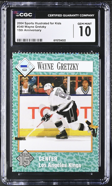 Wayne Gretzky 2004 SI Sports Illustrated For Kids 15th Anniversary CGC 10 Pop 1!