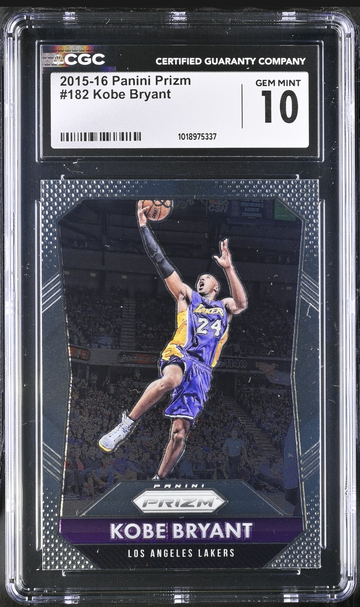 2015 Panini Prizm Kobe Bryant #182 Final Season CGC 10 GEM MINT