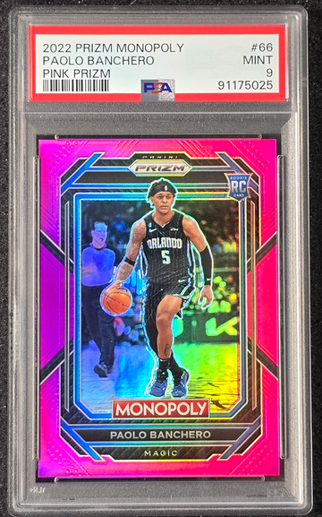 2022-23 Panini Prizm Monopoly Paolo Banchero #66 Pink RC 144/149 Rookie PSA 9