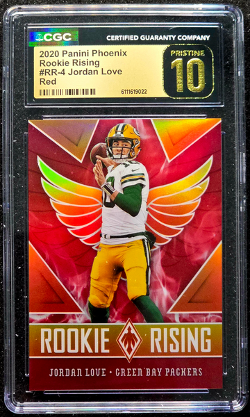 2020 Panini Phoenix Jordan Love Rookie Rising Red SP /299 #RR-4 CGC 10 PRISTINE 