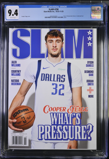 2025 SLAM Magazine Cooper Flagg 1st Pro Cover #258 Newsstand Dallas Mavericks Rookie CGC 9.4 