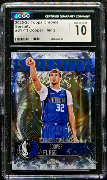 2025 Topps Chrome Cooper Flagg Serenity #SY-11 Rookie RC Gem Mint CGC 10
