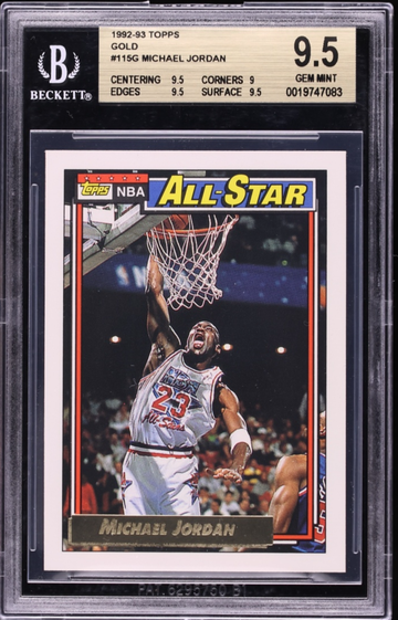 1992-93 Topps Gold Michael Jordan #115 BGS 9.5 Gem Mint 