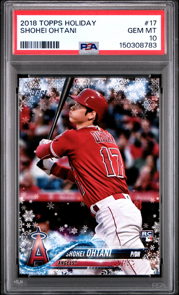 2018 TOPPS HOLIDAY #17 SHOHEI OHTANI ROOKIE RC PSA 10