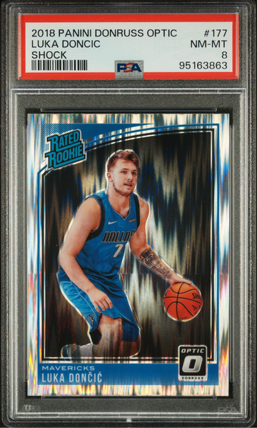 2018 Panini Donruss Optic #177 Luka Doncic Shock PSA 8 RC