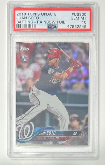 2018 Juan Soto Topps Update Rainbow Foil Psa 10