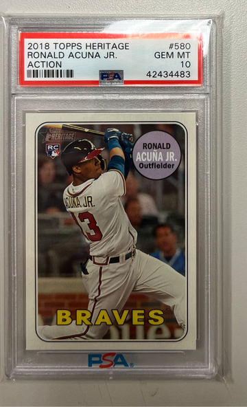 2018 Rondald Acuna Jr Psa 10 Heritage action