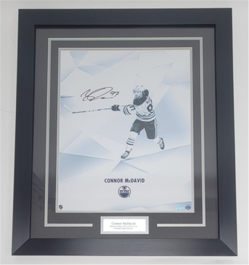 Connor McDavid Autographed & Framed 16x20 "CLARITY" Photo UDA