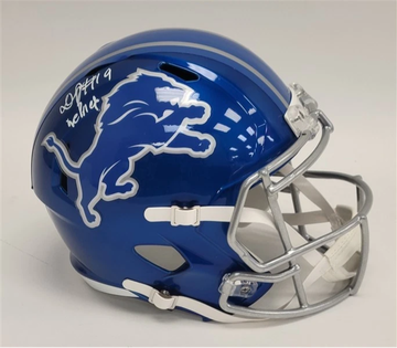 Donovan Peoples-Jones Signed & INSCRIBED Riddell F/S FLASH Replica Helmet SS COA