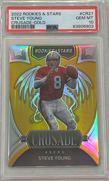 2022 Rookies & Stars Steve Young Crusade Gold /10 PSA 10