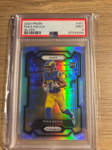 2023 Silver Prizm Puka Nacua # 357 PSA 9 Rookie Card Los Angeles Rams