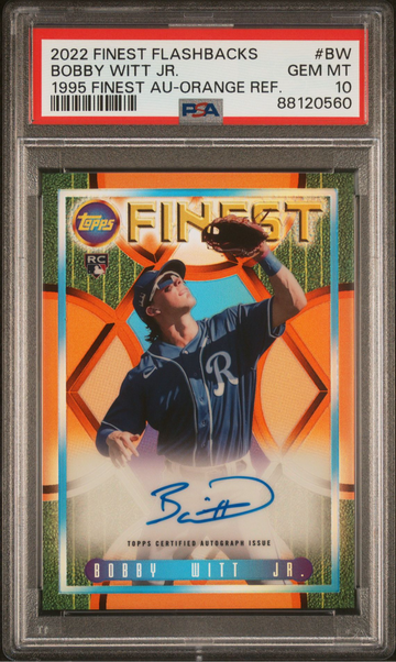 2022 Finest Flashbacks Orange Bobby Witt Jr Auto RC