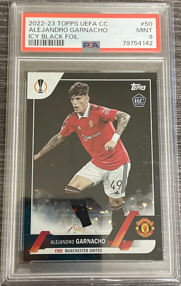 Alejandro Garnacho Topps Black Foil PSA 10