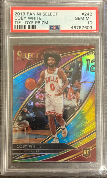2019 Select Tie Dye Coby White Field Level /25 PSA 10