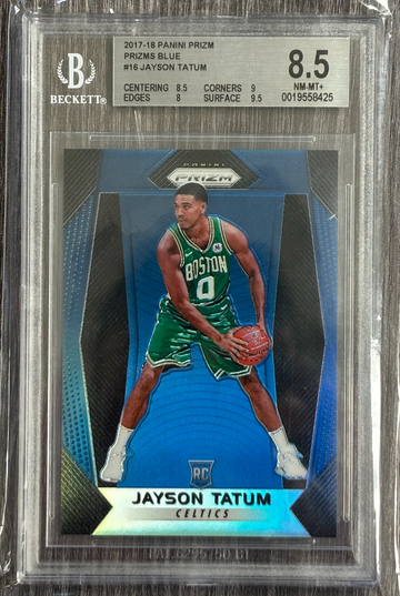 2017-18 Panini Prizm Blue Jayson Tatum /199 BGS 8.5
