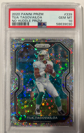 2020 Prizm Tua Tagovailoa No huddle silver psa 10