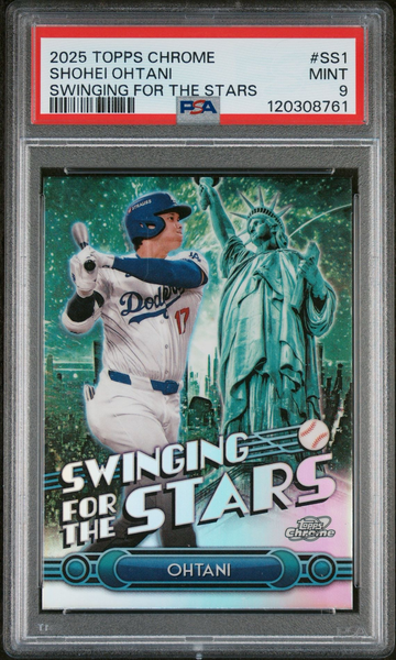 2025 Topps Chrome Shohei Ohtani Swinging For The Stars Fanatics Fest PSA 9 POP 1